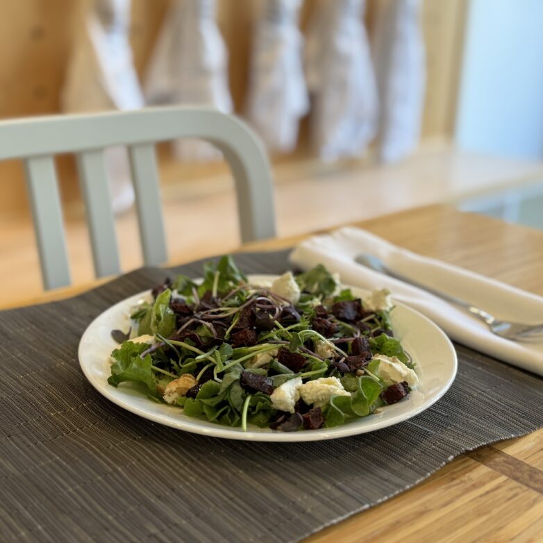 LKA Beet, Goat Cheese & Arugula Salad