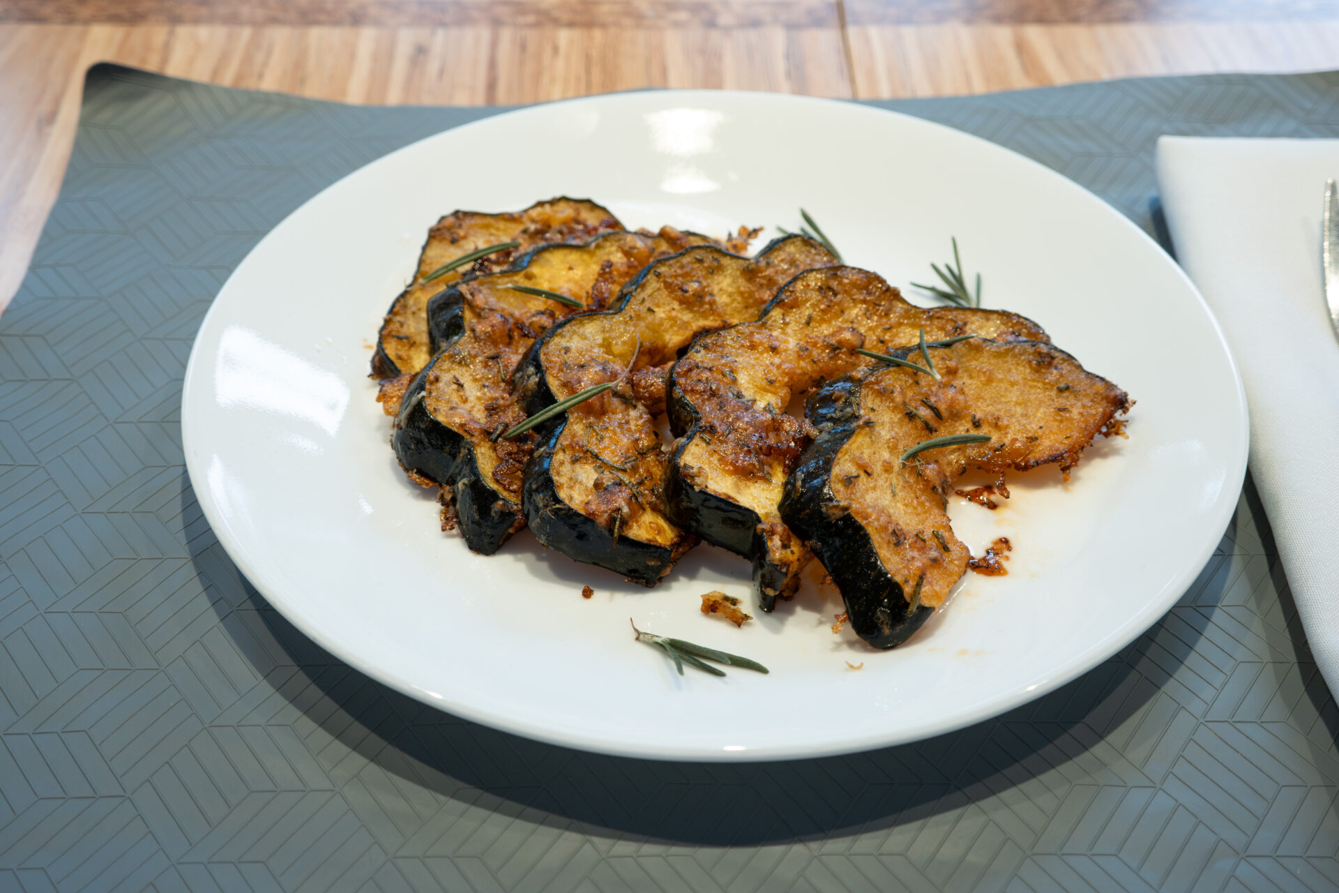 Parmesan and rosemary roasted squash Montessori fall cooking activity
